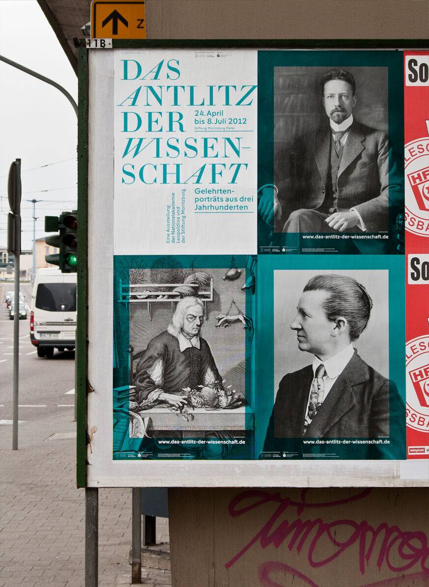 Visuelle Identität zur Ausstellung »Das Antlitz der Wissenschaft« für die Leopoldina – Nationale Akademie der Wissenschaften, Halle