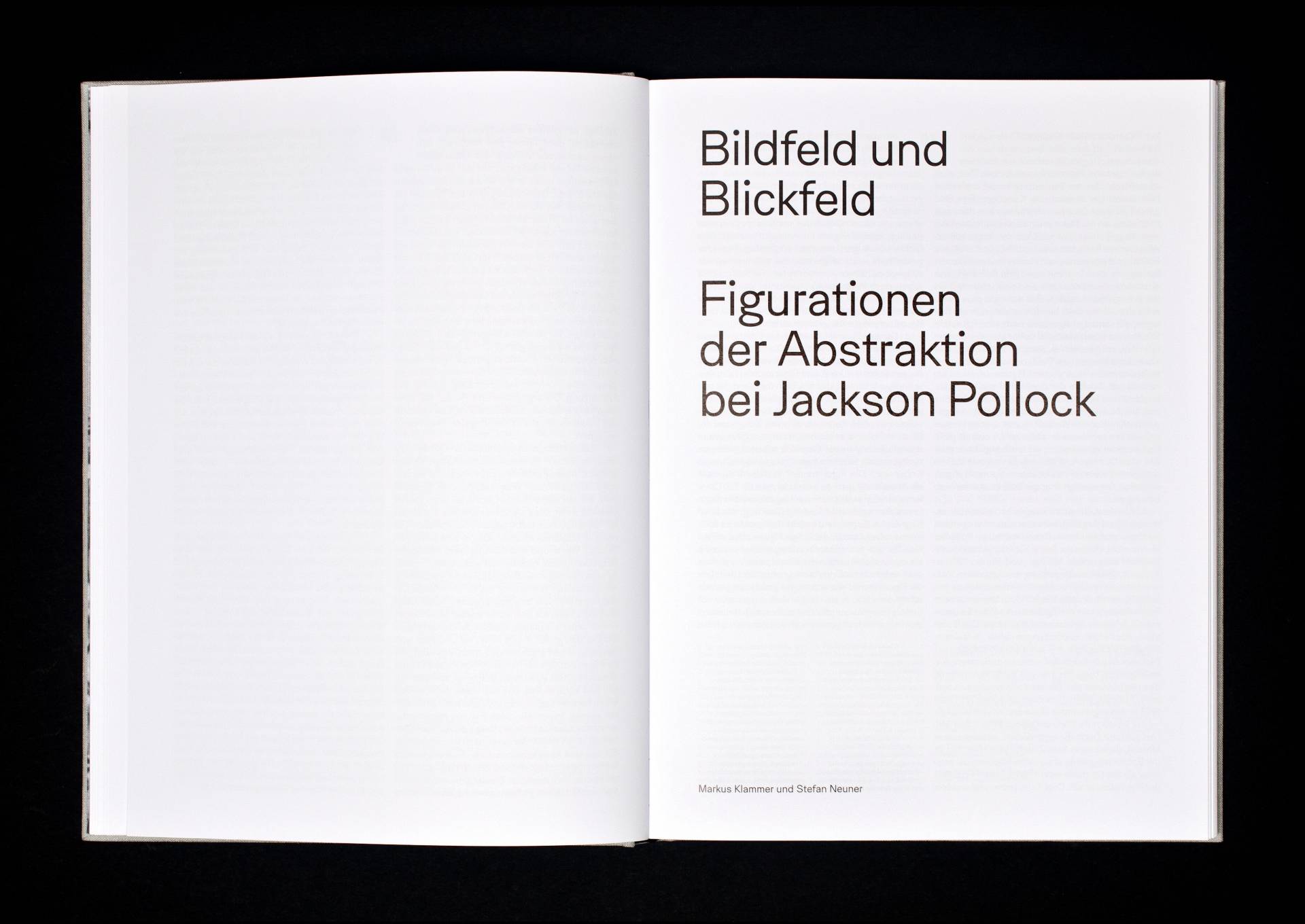 Katalog zur Ausstellung »Der figurative Pollock« für das Kunstmuseum Basel