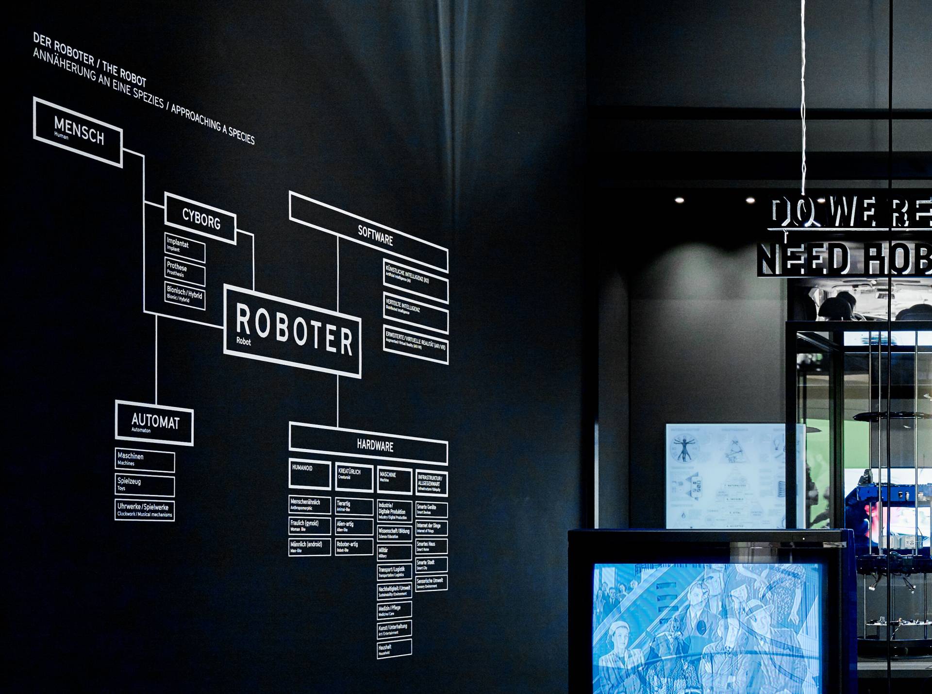Ausstellungsgrafik »Hello, Robot – Design zwischen Mensch und Maschine« für das Vitra Design Museum, Weil am Rhein