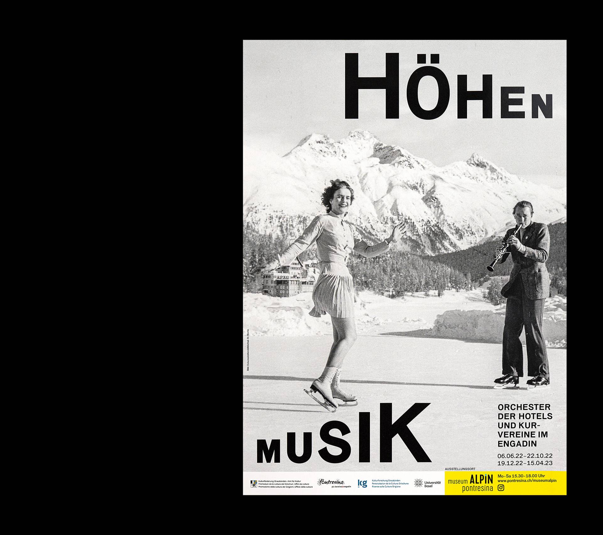 Visuelle Identität zur Ausstellung »Höhenmusik – Orchester der Hotels und Kurvereine im Engadin«