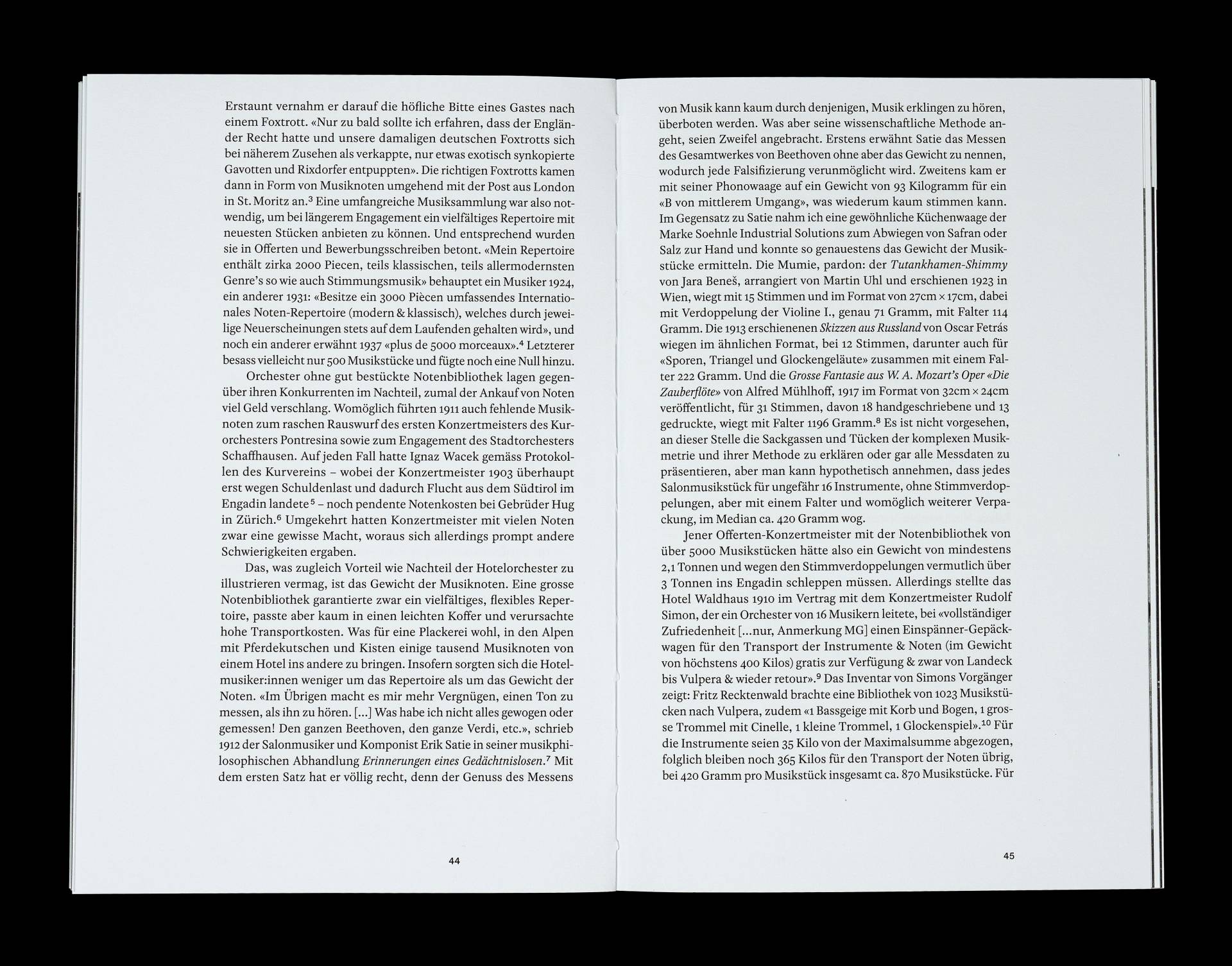 Publikation »Höhenmusik« für das musikwissenschaftliche Seminar, Basel