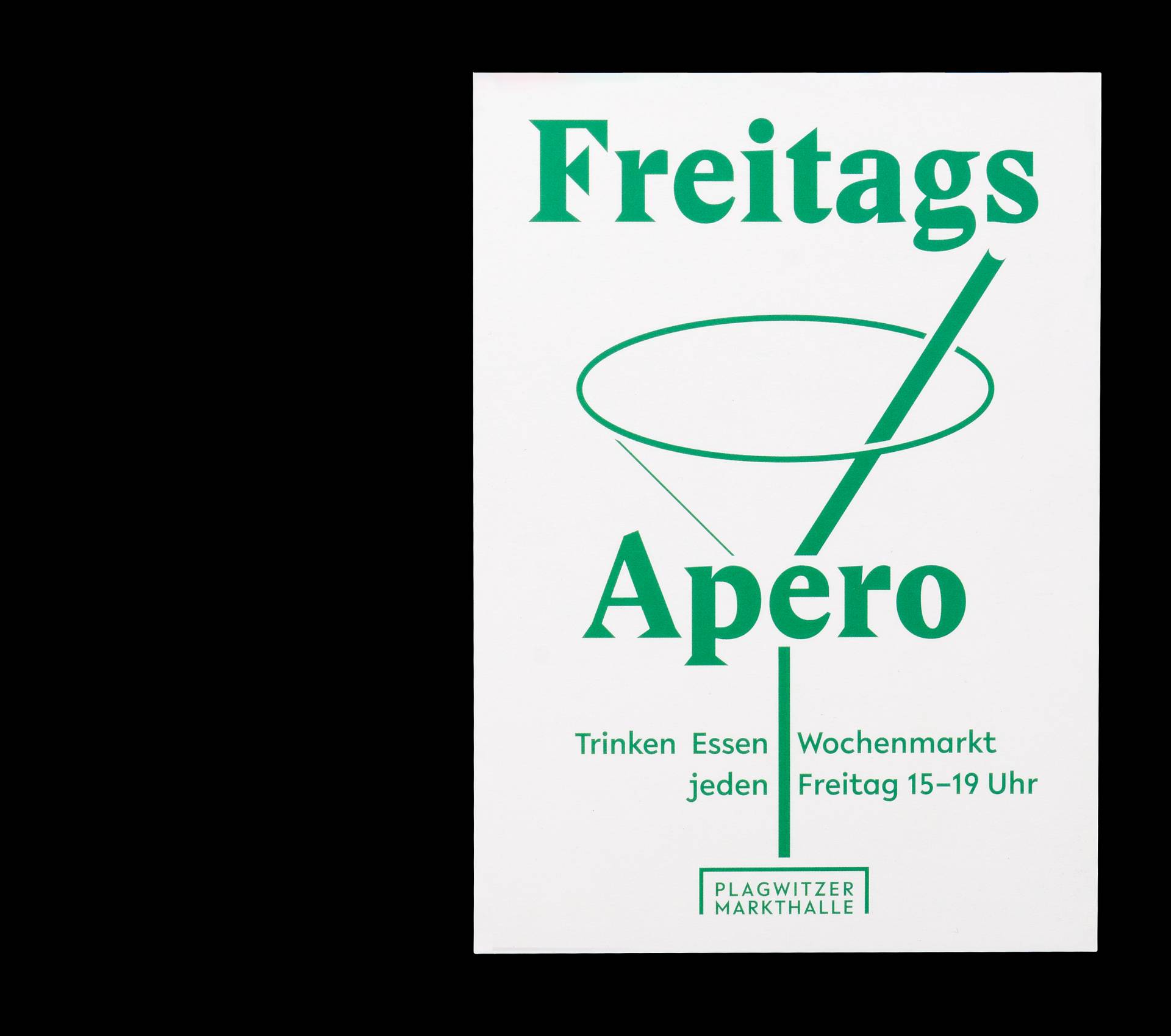 Keyvisual »Freitags Apero« für die Plagwitzer Markthalle