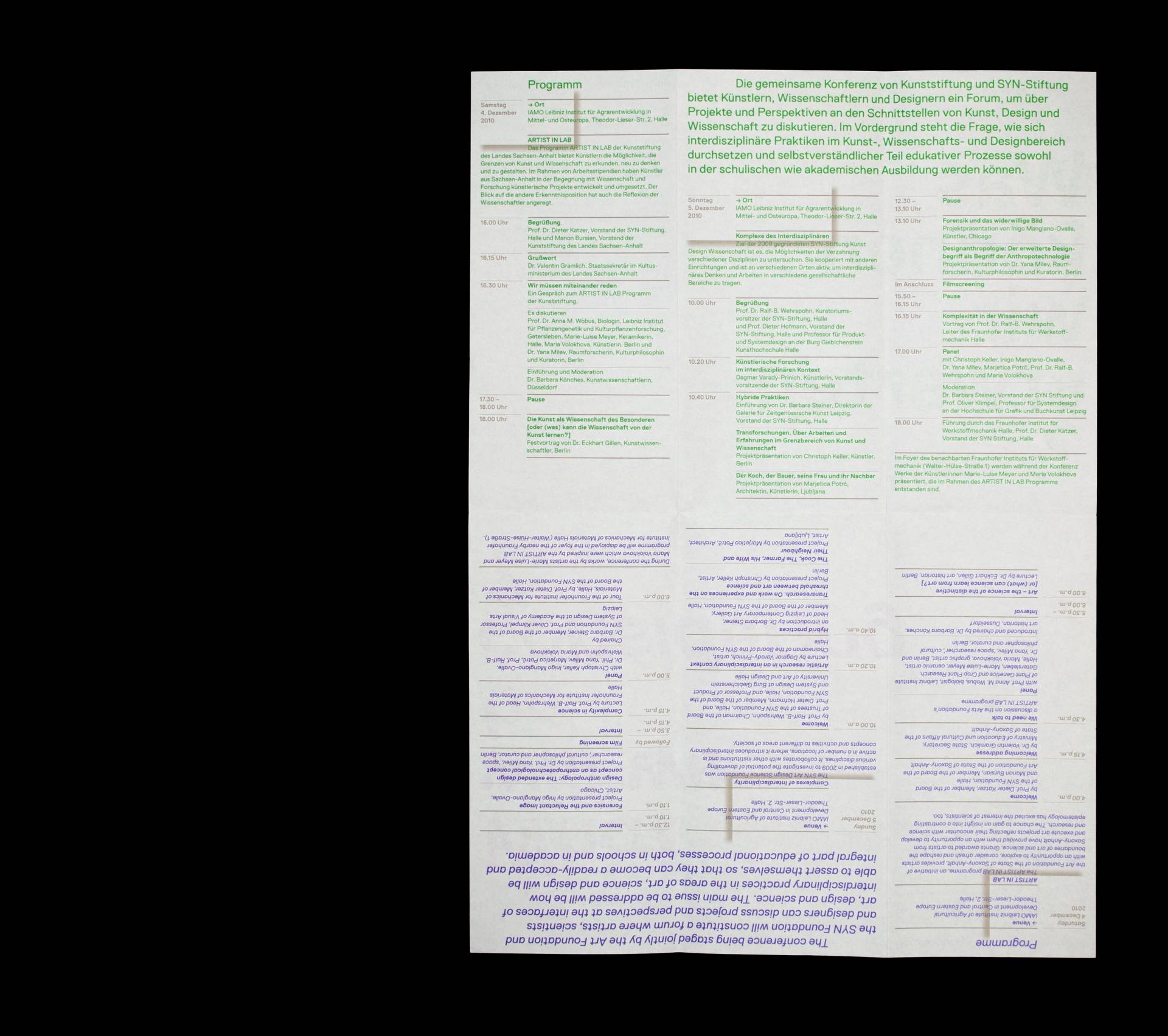 Visuelle Identität zur Konferenz »Was können wir erwarten?« für die Syn Stiftung – Kunst Design Wissenschaft, Halle