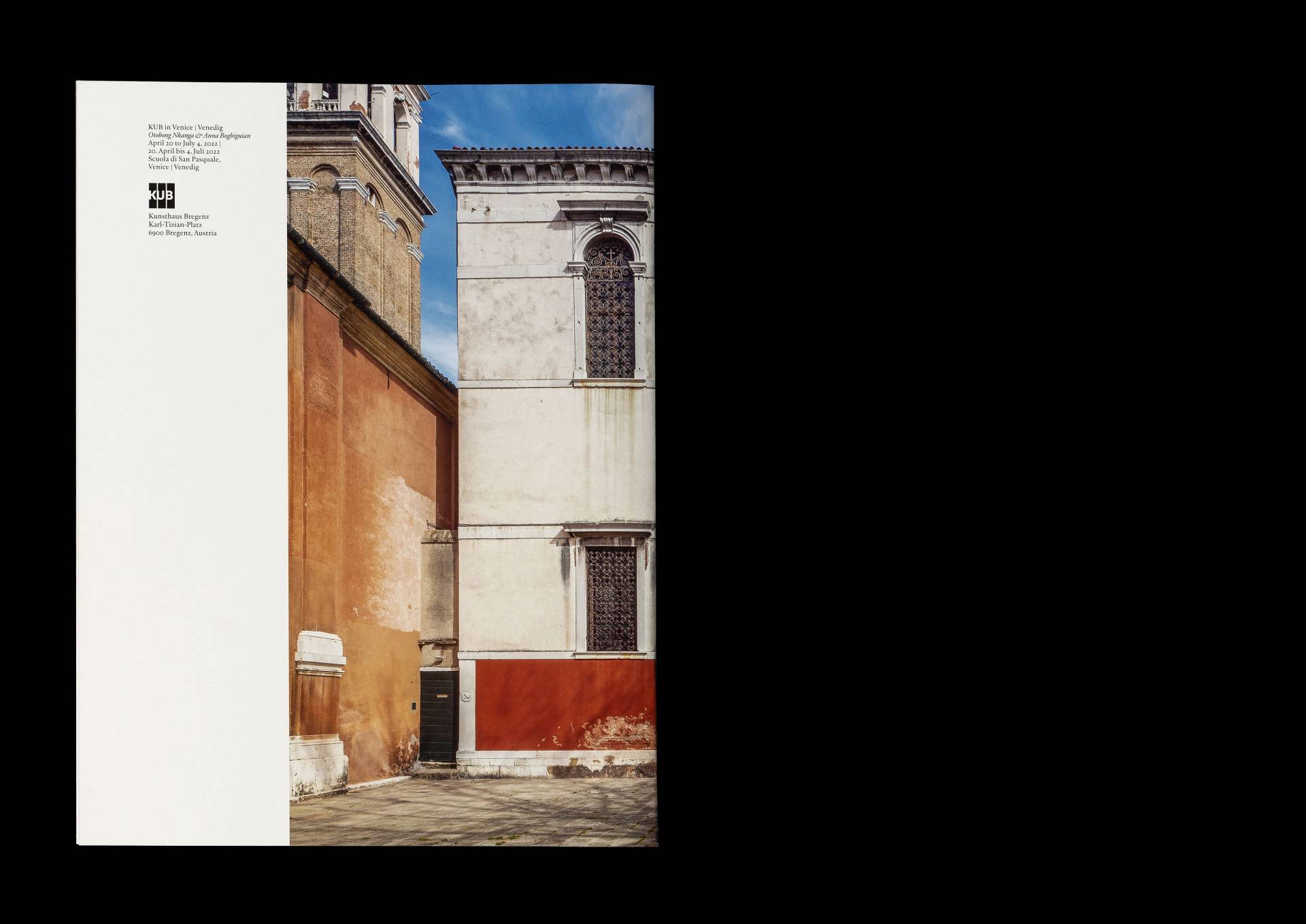 Publikation »KUB in Venedig« für das Kunsthaus Bregenz