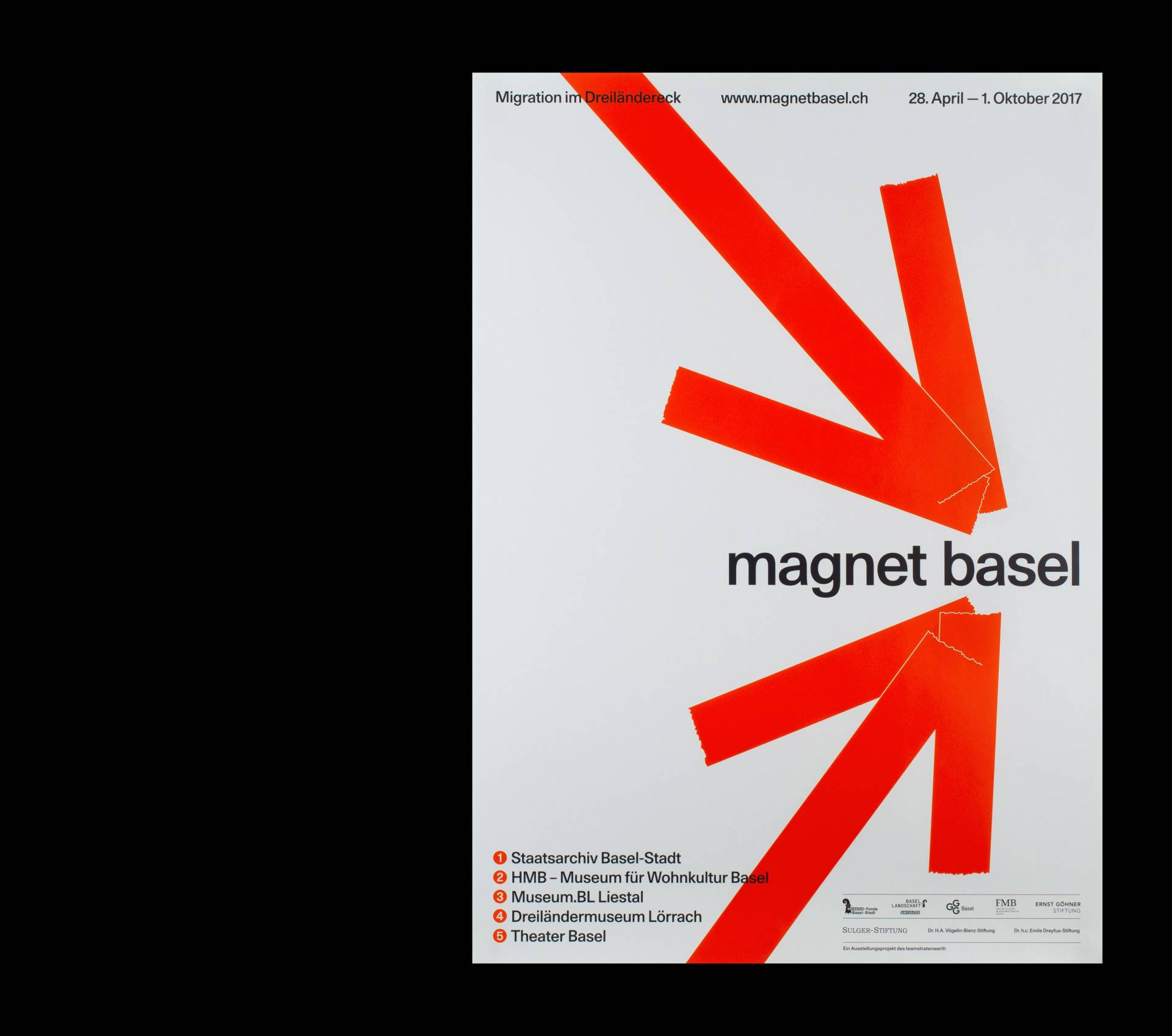 Visuelle Identität »Magnet Basel – Migration im Dreiländereck« für das Team Statenwerth, Basel