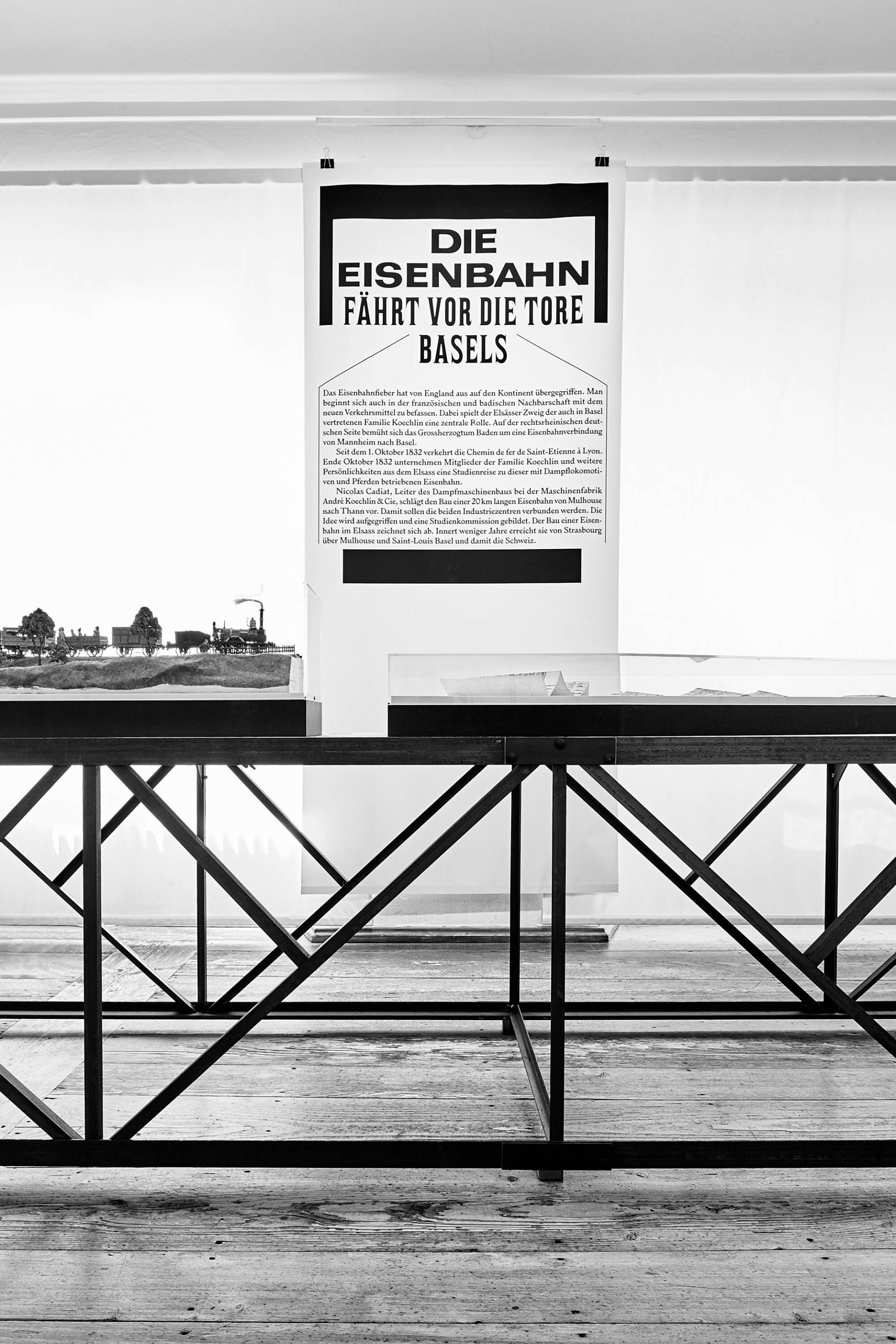 Ausstellungsgrafik »Mit Volldampf nach Basel« für das Museum Kleines Klingental, Basel