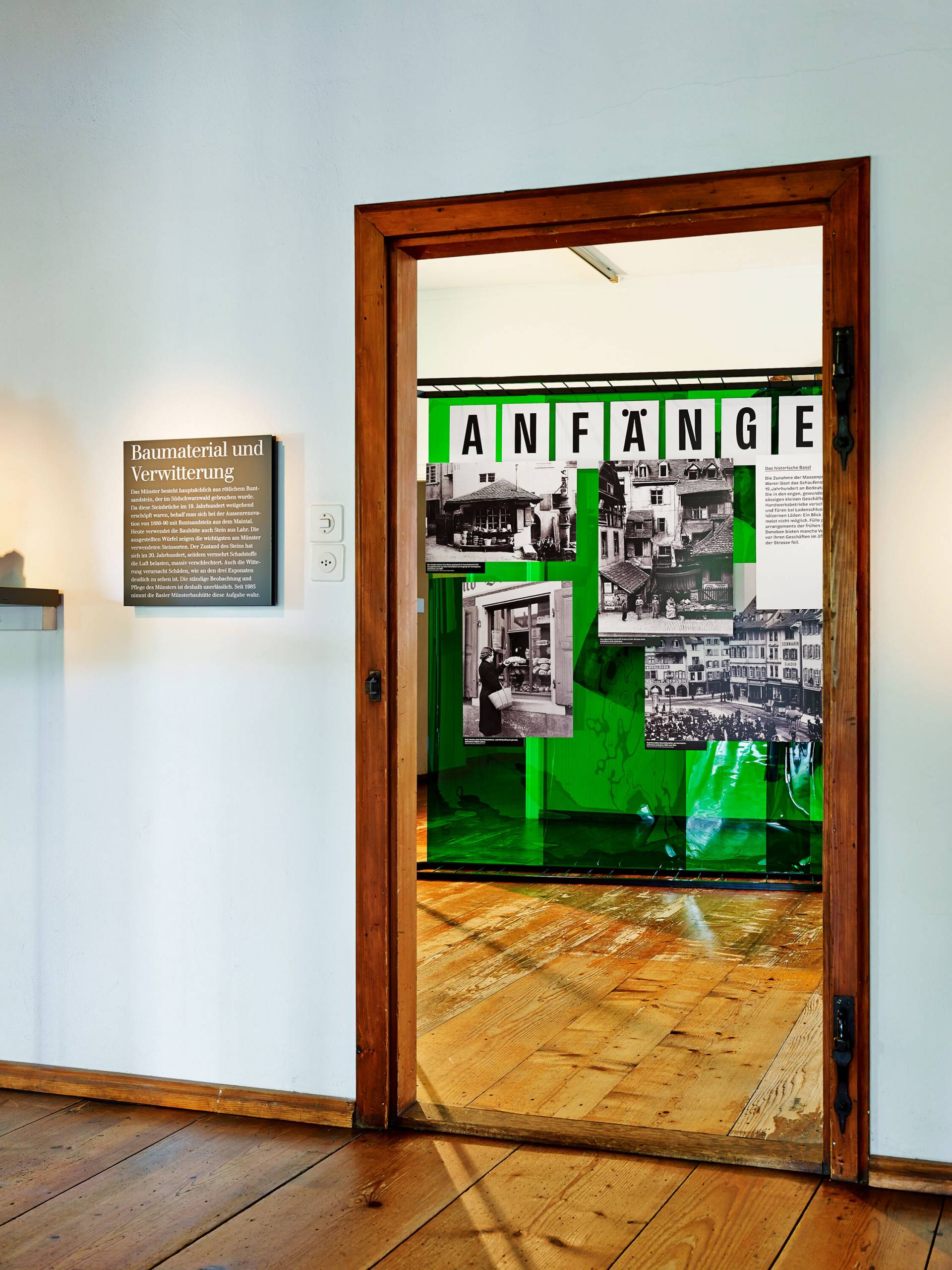 Ausstellungsgrafik »Schaufensterkultur – Inszenierte Warenwelt in Basel« für das Museum Kleines Klingental, Basel
