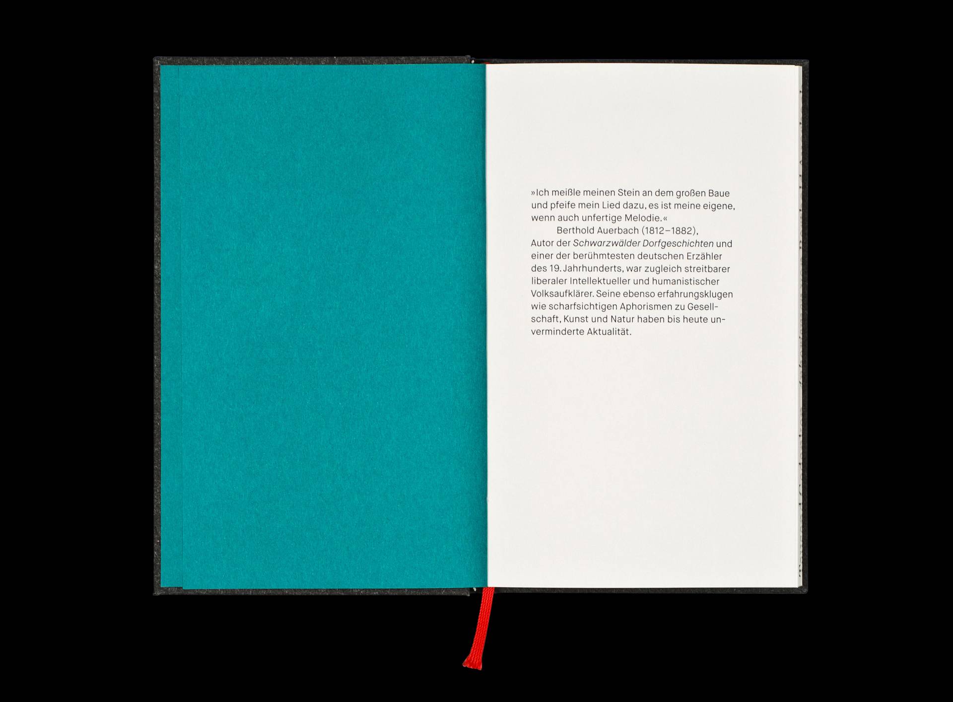 Publikation »Tausend Gedanken – Aphorismen von Berthold Auerbach« für die Edition Alea, Badenweiler