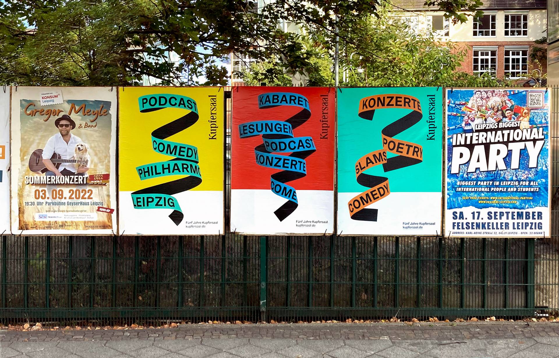 Plakatserie: 5 Jahre Kupfersaal