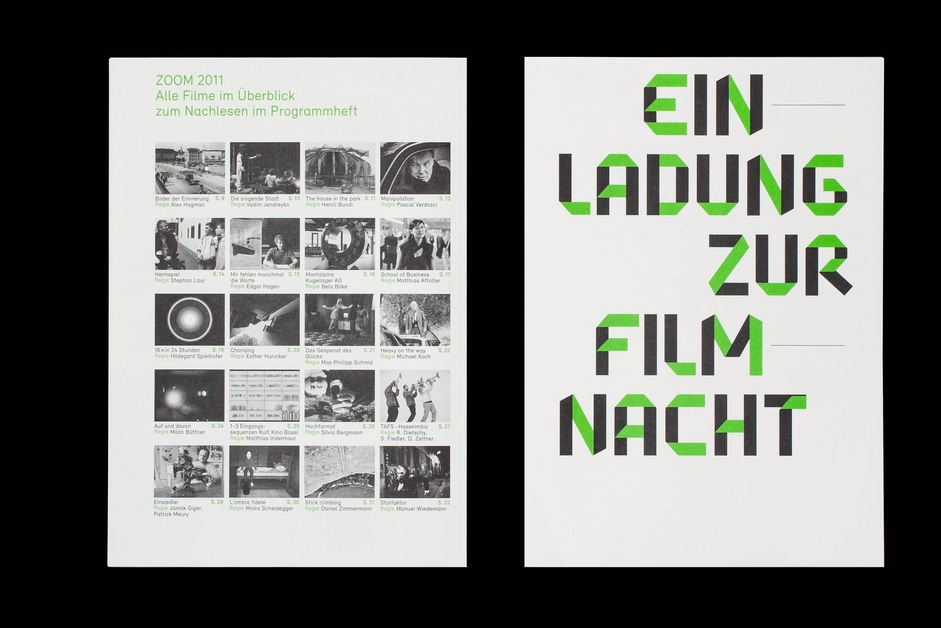 Visuelle Identität »Zoom – Basler Filme im Fokus« für Balimage, Basel